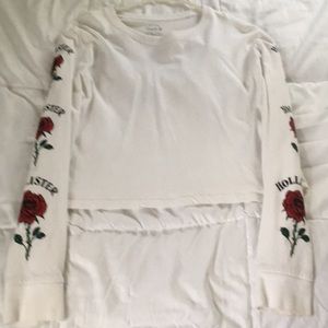 Hollister rose crop top